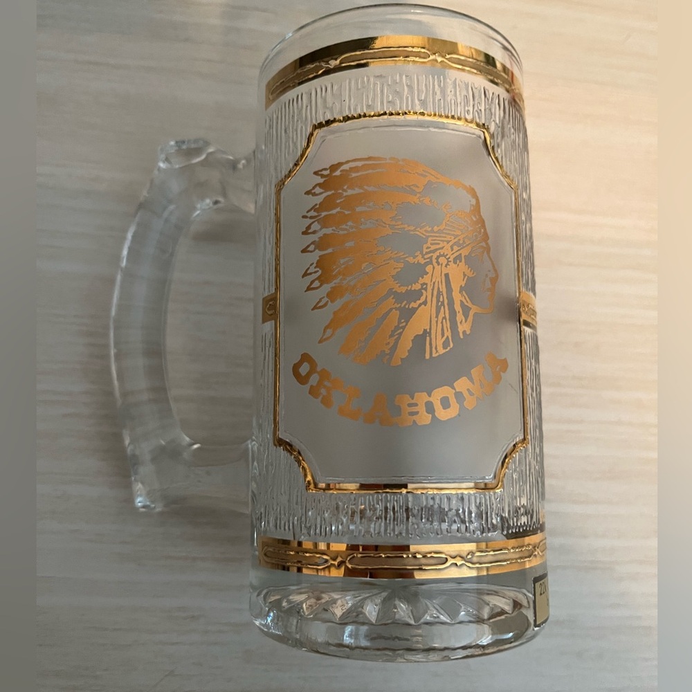 Vintage Culver 22K Gold Oklahoma Beer Mug